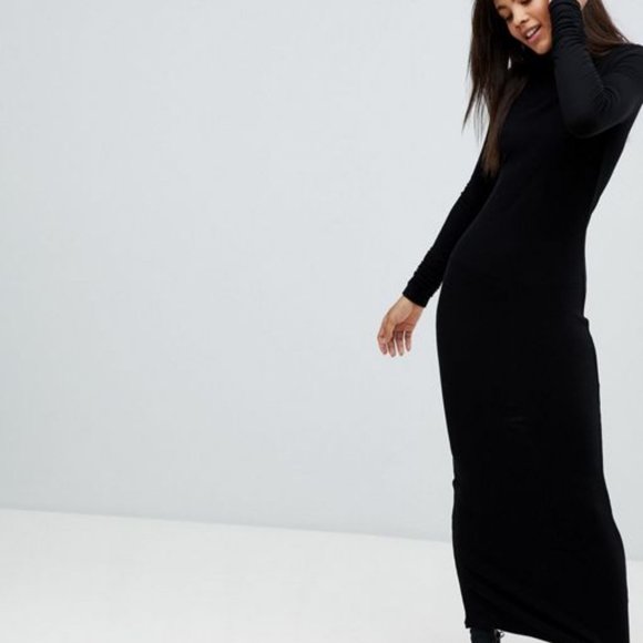 Asos Long Sleeve Maxi Dress design tall Rib
